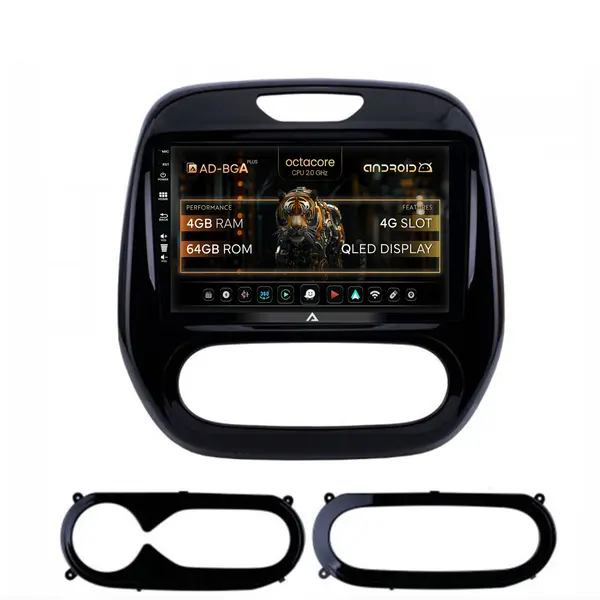 Navigatie Renault Captur (2013-2019), Android, A-Octacore 4GB RAM + 64GB ROM, 9 Inch - AD-BGA9004+AD-BGRKIT378