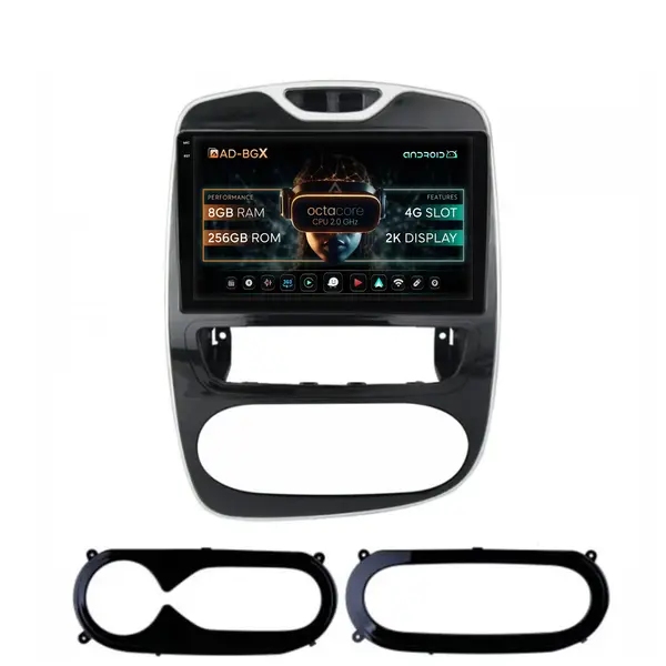 Navigatie Renault Clio IV (2016-2019), Android, X-Octacore 8GB RAM + 256GB ROM, 9.5 Inch - AD-BGX9008+AD-BGRKIT369-1619