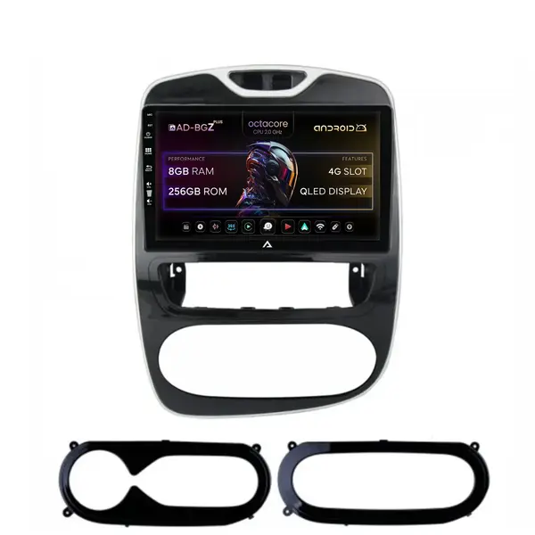 Navigatie Renault Clio IV (2016-2019), Android, Z-Octacore 8GB RAM + 256GB ROM, 9 Inch - AD-BGZ9008+AD-BGRKIT369-1619