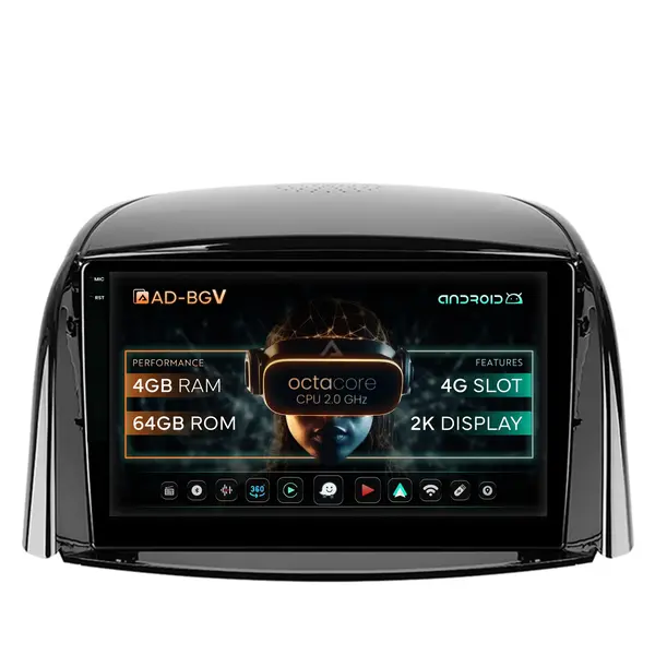 Navigatie Renault Koleos (2009-2016), Android, V-Octacore 4GB RAM + 64GB ROM, 9.5 Inch - AD-BGV9004+AD-BGRKIT365