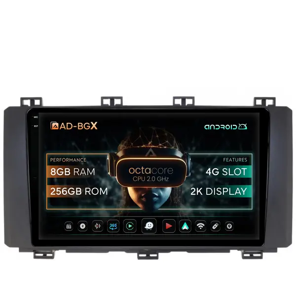 Navigatie Seat Ateca (2016-Prezent), Android, X-Octacore 8GB RAM + 256GB ROM, 9.5 Inch - AD-BGX9008+AD-BGRKIT045V2