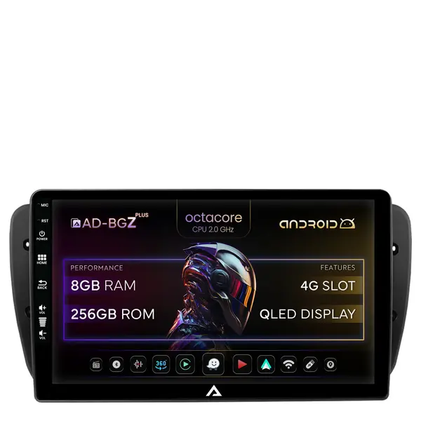 Navigatie Seat Ibiza (2009-2013), Android, Z-Octacore 8GB RAM + 256GB ROM, 9 Inch - AD-BGZ9008+AD-BGRKIT049