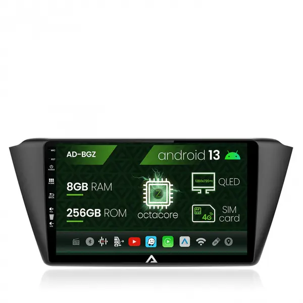 Navigatie Skoda Fabia (2015+), Android 13, Z-Octacore 8GB RAM + 256GB ROM, 9 Inch - AD-BGZ10008+AD-BGRKIT039