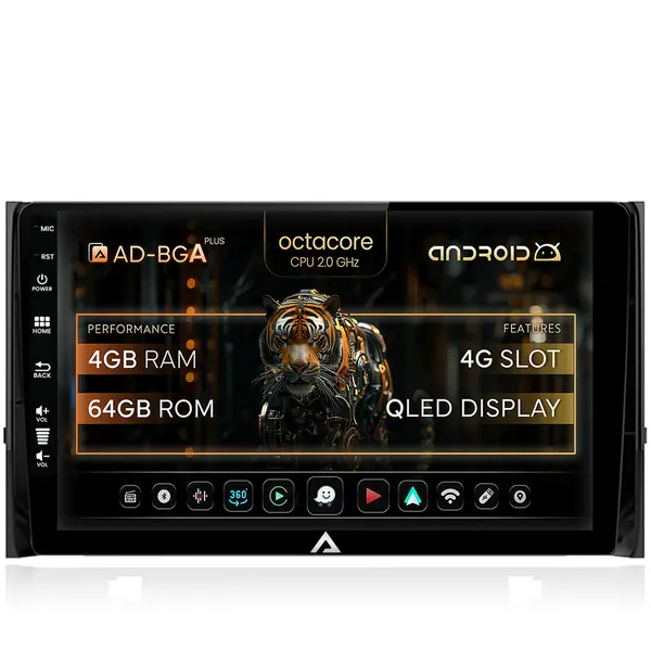 Navigatie Skoda Kodiaq, Android, A-Octacore 4GB RAM + 64GB ROM, 10.1 Inch - AD-BGA10004+AD-BGRKIT028