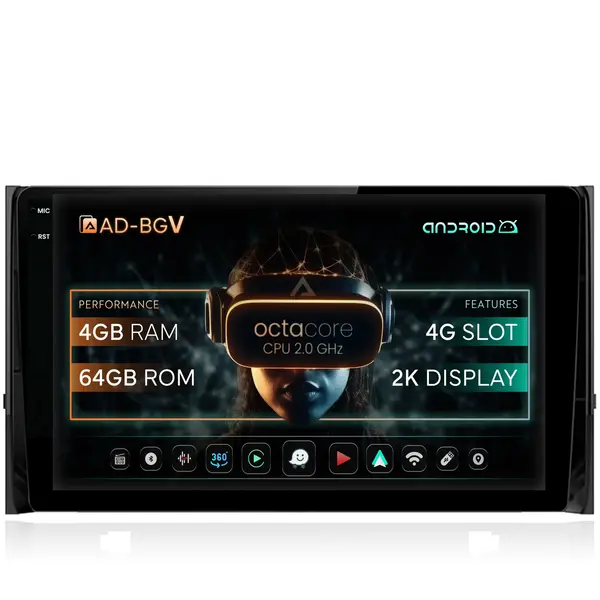 Navigatie Skoda Kodiaq, Android, V-Octacore 4GB RAM + 64GB ROM, 10.36 Inch - AD-BGV10004+AD-BGRKIT028