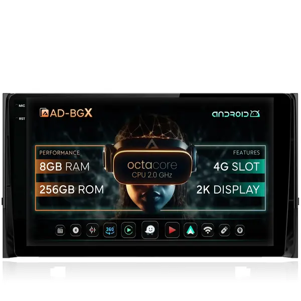 Navigatie Skoda Kodiaq, Android, X-Octacore 8GB RAM + 256GB ROM, 10.36 Inch - AD-BGX10008+AD-BGRKIT028