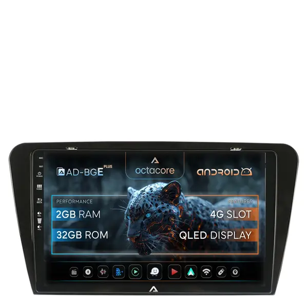 Navigatie Skoda Octavia 3 (2013-2018), Android, E-Octacore 2GB RAM + 32GB ROM, 10.1 Inch - AD-BGE10002+AD-BGRKIT026