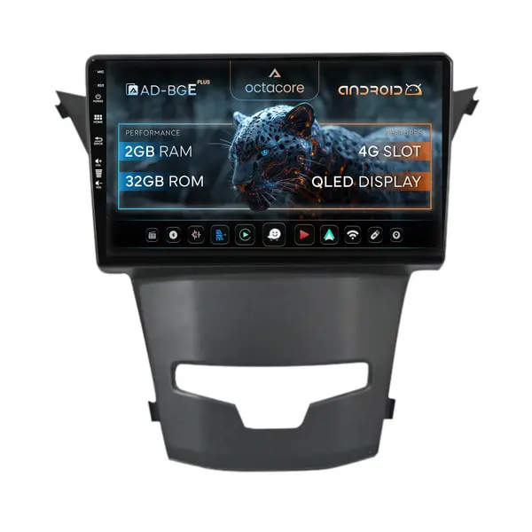 Navigatie Ssang Yong Korando (2013-2019), Android, E-Octacore 2GB RAM + 32GB ROM, 9 Inch - AD-BGE9002+AD-BGRKIT441
