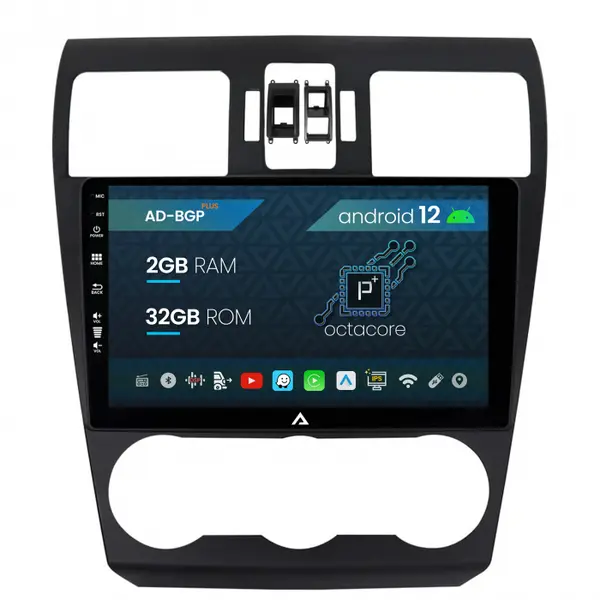 Navigatie Subaru Forester (2012-2018), Android 12, P-Octacore 2GB RAM + 32GB ROM, 9 Inch - AD-BGP9002+AD-BGRKIT334