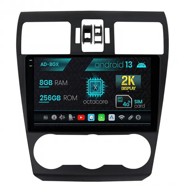 Navigatie Subaru Forester (2012-2018), Android 13, X-Octacore 8GB RAM + 256GB ROM, 9.5 Inch - AD-BGX9008+AD-BGRKIT334