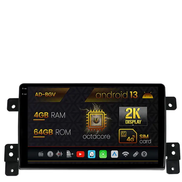 Navigatie Suzuki Grand Vitara (2005-2015), Android, V-Octacore 4GB RAM + 64GB ROM, 9.5 Inch - AD-BGV9004+AD-BGRKIT314