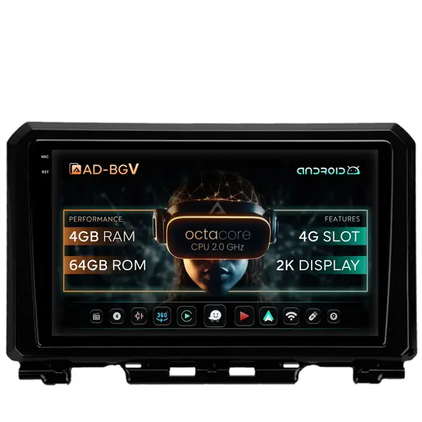 Navigatie Suzuki Jimny (2018-2022), Android, V-Octacore 4GB RAM + 64GB ROM, 9.5 Inch - AD-BGV9004+AD-BGRKIT312