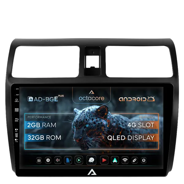 Navigatie Suzuki Swift (2003-2010), Android, E-Octacore 2GB RAM + 32GB ROM, 10.1 Inch - AD-BGE10002+AD-BGRKIT301