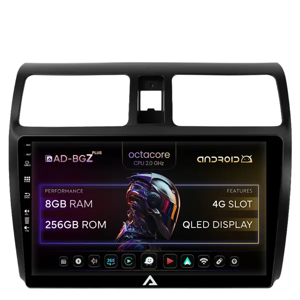 Navigatie Suzuki Swift (2003-2010), Android, Z-Octacore 8GB RAM + 256GB ROM, 9 Inch - AD-BGZ9008+AD-BGRKIT301