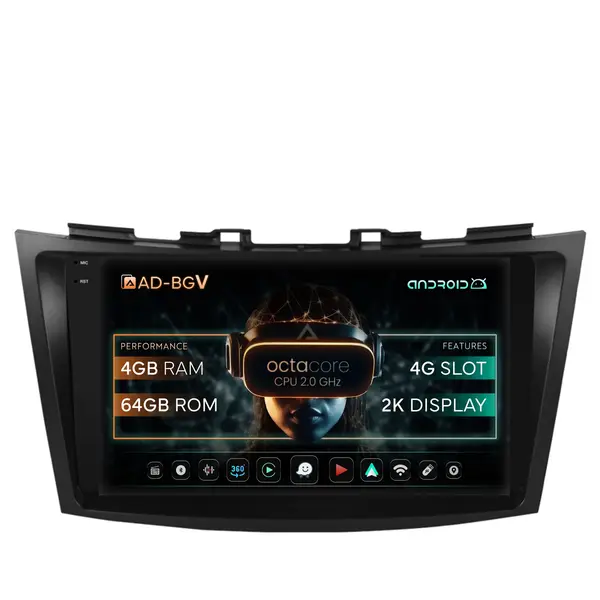 Navigatie Suzuki Swift (2011-2017), Android, V-Octacore 4GB RAM + 64GB ROM, 9.5 Inch - AD-BGV9004+AD-BGRKIT304