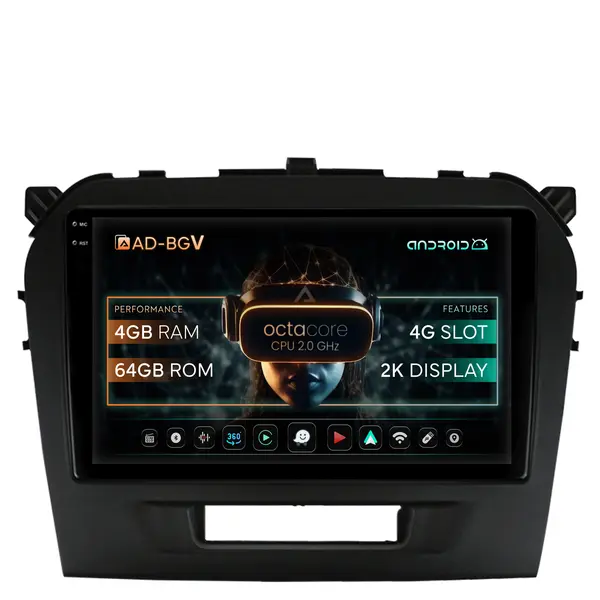 Navigatie Suzuki Vitara (2015+), Android, V-Octacore 4GB RAM + 64GB ROM, 9.5 Inch - AD-BGV9004+AD-BGRKIT299