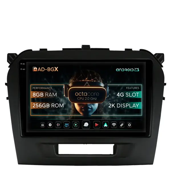 Navigatie Suzuki Vitara (2015+), Android, X-Octacore 8GB RAM + 256GB ROM, 9.5 Inch - AD-BGX9008+AD-BGRKIT299