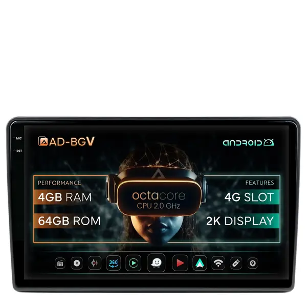 Navigatie Toyota Auris (2012-2014), Android, V-Octacore 4GB RAM + 64GB ROM, 9.5 Inch - AD-BGV9004+AD-BGRKIT090