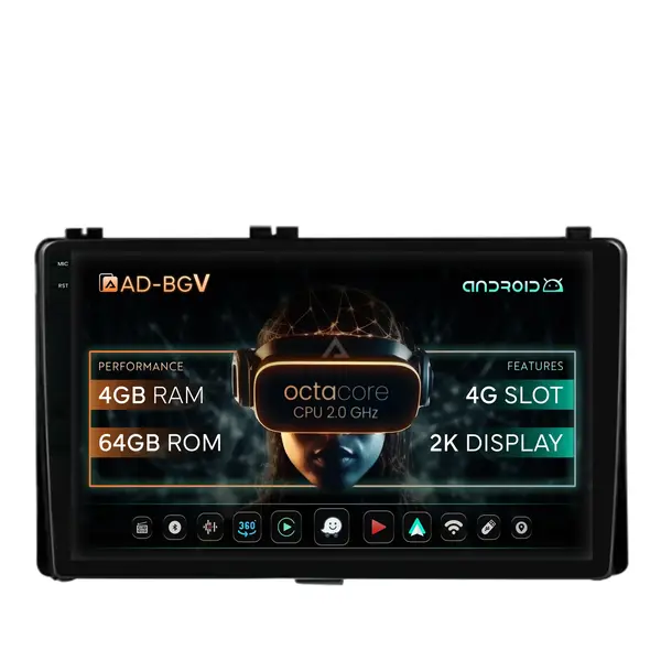 Navigatie Toyota Auris Corolla (2016-2018), Android, V-Octacore 4GB RAM + 64GB ROM, 9.5 Inch - AD-BGV9004+AD-BGRKIT089AV2