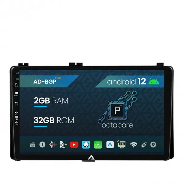 Navigatie Toyota Auris Corolla (2016+), P-Octacore 2GB RAM + 32GB ROM, 9 Inch - AD-BGP9002+AD-BGRKIT089AV2