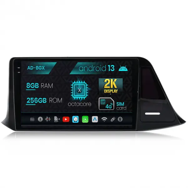 Navigatie Toyota C-HR (2016-2020), Android 13, X-Octacore 8GB RAM + 256GB ROM, 9.5 Inch - AD-BGX9008+AD-BGRKIT074