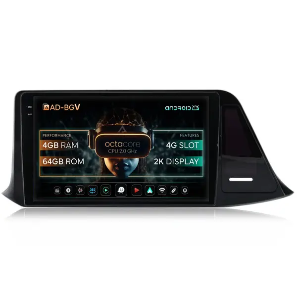 Navigatie Toyota C-HR (2016-2020), Android, V-Octacore 4GB RAM + 64GB ROM, 9.5 Inch - AD-BGV9004+AD-BGRKIT074