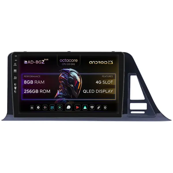 Navigatie Toyota C-HR (2016-2020), Android, Z-Octacore 8GB RAM + 256GB ROM, 9 Inch - AD-BGZ9008+AD-BGA10002+AD-BGRKIT073