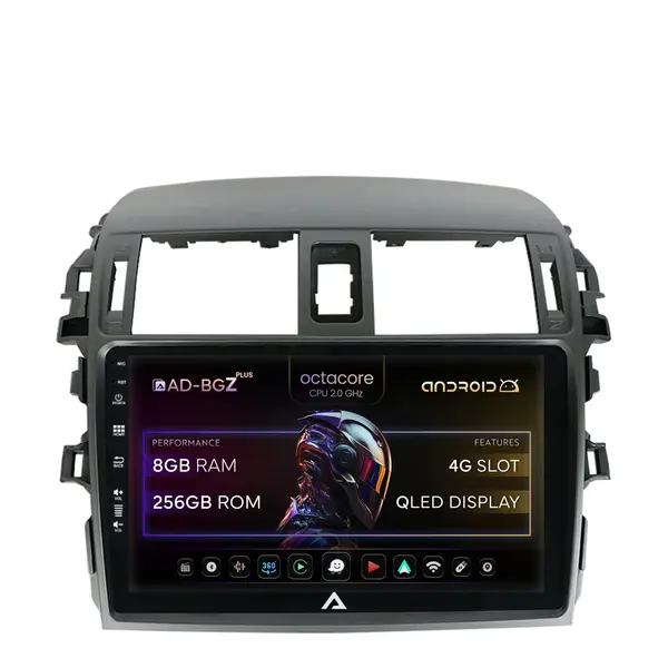 Navigatie Toyota Corolla (2007-2013), Android, Z-Octacore 8GB RAM + 256GB ROM, 9 Inch - AD-BGZ9008+AD-BGRKIT067