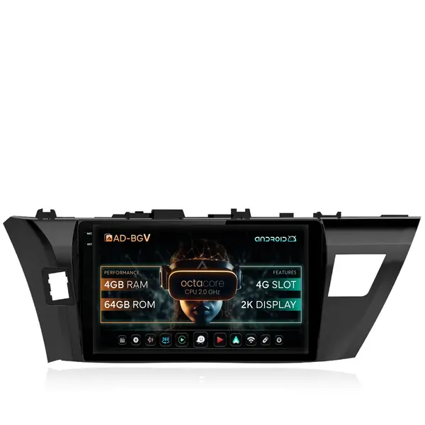 Navigatie Toyota Corolla (2012-2016), Android, V-Octacore 4GB RAM + 64GB ROM, 10.36 Inch - AD-BGV10004+AD-BGRKIT058