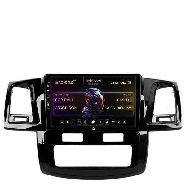 Navigatie Toyota Hilux (2008-2014), Android, Z-Octacore 8GB RAM + 256GB ROM, 9 Inch - AD-BGZ9008+AD-BGRKIT081