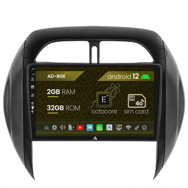 Navigatie Toyota RAV4 (2003-2005), Android 12, E-Octacore 2GB RAM + 32GB ROM, 9 Inch - AD-BGE9002+AD-BGRKIT109V4