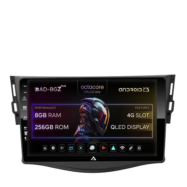 Navigatie Toyota RAV4 (2006-2013), Android, Z-Octacore 8GB RAM + 256GB ROM, 9 Inch - AD-BGZ9008+AD-BGRKIT096