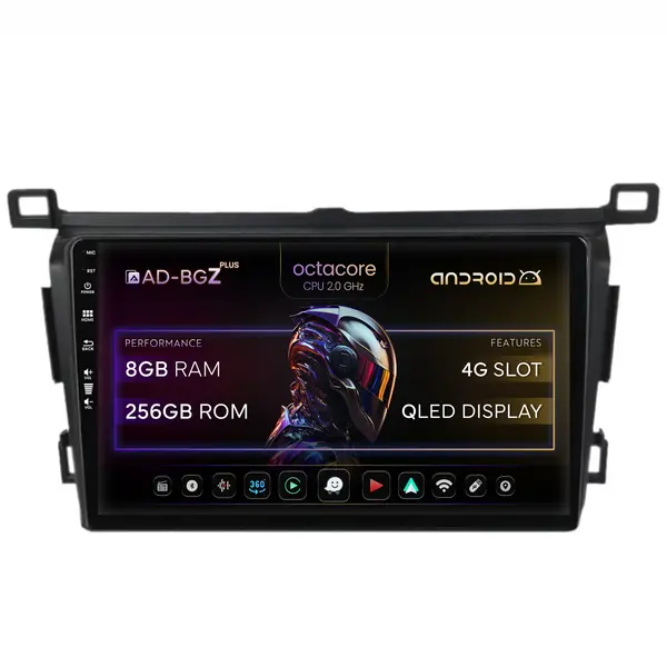 Navigatie Toyota RAV4 (2013-2018), Android, Z-Octacore 8GB RAM + 256GB ROM, 9 Inch - AD-BGZ9008+AD-BGA10002+AD-BGRKIT092