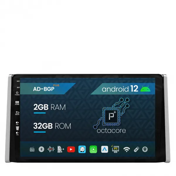 Navigatie Toyota RAV4 (2018+), Android 12, P-Octacore 2GB RAM + 32GB ROM, 9 Inch - AD-BGP9002+AD-BGRKIT098