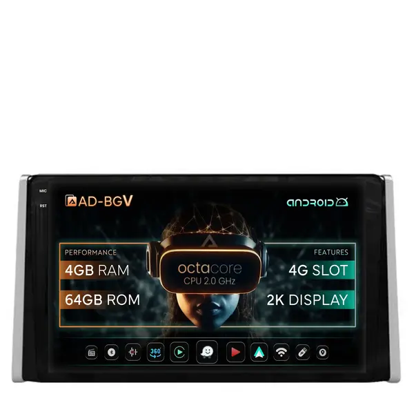 Navigatie Toyota RAV4 (2018+), Android, V-Octacore 4GB RAM + 64GB ROM, 9.5 Inch - AD-BGV9004+AD-BGRKIT098