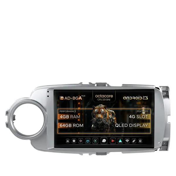 Navigatie Toyota Yaris (2010-2018), Android, A-Octacore 4GB RAM + 64GB ROM, 9 Inch - AD-BGA9004+AD-BGRKIT104