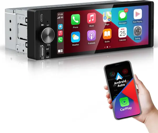 Navigatie universala 1DIN 6.86 CarPlay Android Auto Wireless Bluetooth MP5