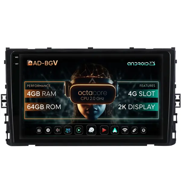 Navigatie Volkswagen Arteon (2017+), Android, V-Octacore 4GB RAM + 64GB ROM, 9.5 Inch - AD-BGV9004+AD-BGRKIT041V4