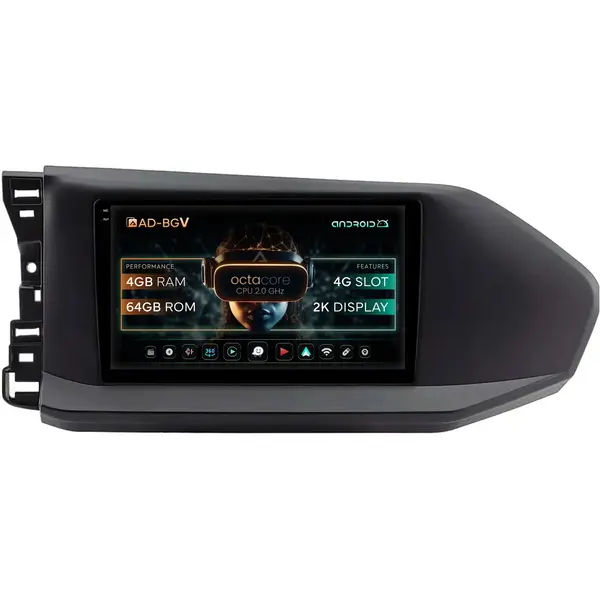 Navigatie Volkswagen Caddy (2023+), Android, V-Octacore 4GB RAM + 64GB ROM, 9.5 Inch - AD-BGV9004+AD-BGRKIT031