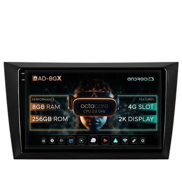 Navigatie Volkswagen Golf 6, Android, X-Octacore 8GB RAM + 256GB ROM, 9.5 Inch - AD-BGX9008+AD-BGRKIT024V2