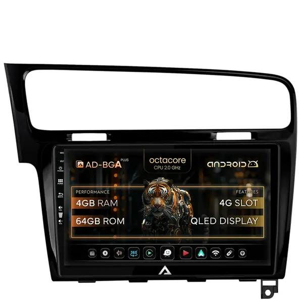 Navigatie Volkswagen Golf 7, Android, A-Octacore 4GB RAM + 64GB ROM, 10.1 Inch - AD-BGA10004+AD-BGRKIT023B