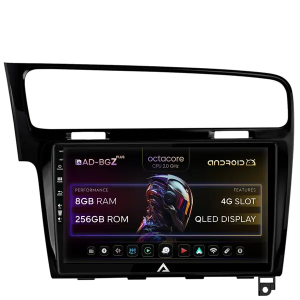 Navigatie Volkswagen GOLF 7, Android, Z-Octacore 8GB RAM + 256GB ROM, 10.1 Inch - AD-BGZ10008+AD-BGRKIT023B