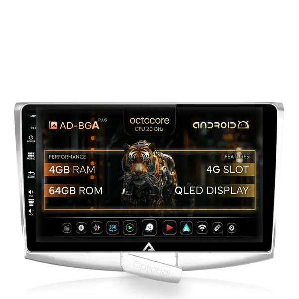 Navigatie Volkswagen Passat B6 B7 CC, Android, A-Octacore 4GB RAM + 64GB ROM, 10.1 Inch - AD-BGA10004+AD-BGRKIT025
