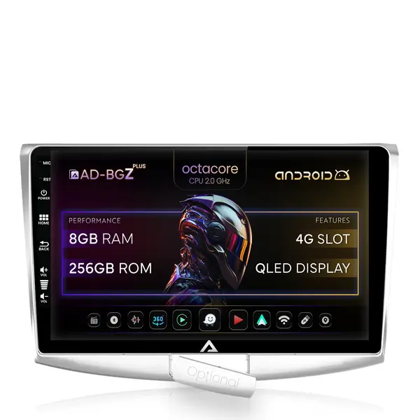 Navigatie Volkswagen Passat B6 B7 CC, Android, Z-Octacore 8GB RAM + 256GB ROM, 10.1 Inch - AD-BGZ10008+AD-BGRKIT025