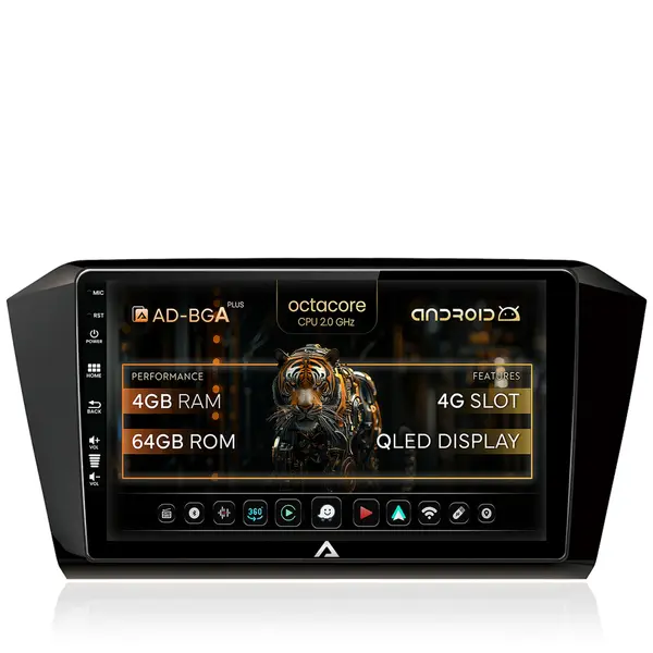 Navigatie Volkswagen Passat B8, Android, A-Octacore 4GB RAM + 64GB ROM, 10.1 INCH - AD-BGA10004+AD-BGRKIT037
