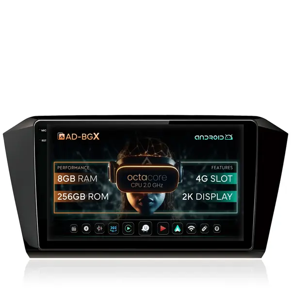 Navigatie Volkswagen Passat B8, Android, X-Octacore 8GB RAM + 256GB ROM, 10.35 Inch - AD-BGX10008+AD-BGRKIT037