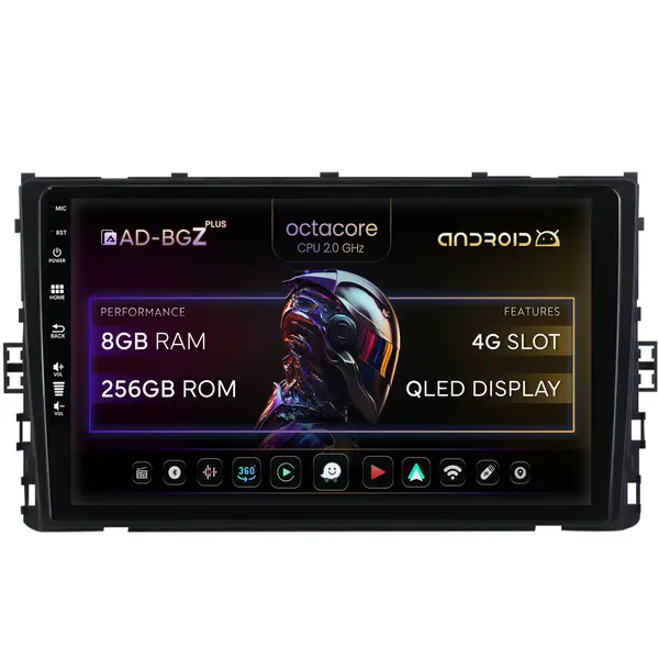 Navigatie Volkswagen T-Cross (2018+), Android, Z-Octacore 8GB RAM + 256GB ROM, 9 Inch - AD-BGZ9008+AD-BGRKIT041V3