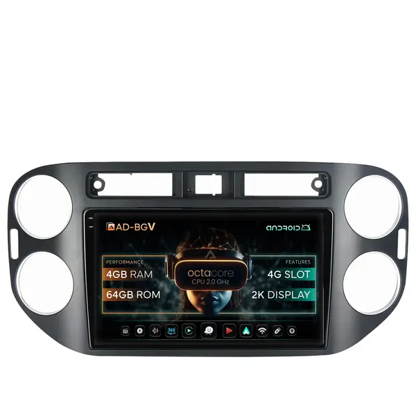 Navigatie Volkswagen Tiguan (2010-2016), Android, V-Octacore 4GB RAM + 64GB ROM, 9.5 Inch - AD-BGV9004+AD-BGRKIT035-1016