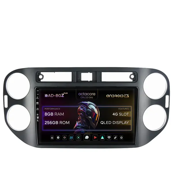 Navigatie Volkswagen Tiguan (2010-2016), Android, Z-Octacore 8GB RAM + 256GB ROM, 9 Inch - AD-BGZ9008+AD-BGRKIT035-1016