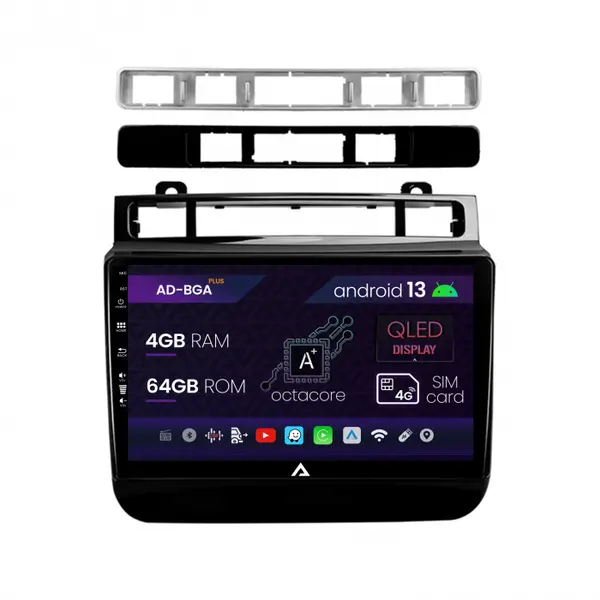 Navigatie Volkswagen Touareg (2010-2018), Android 13, A-Octacore 4GB RAM + 64GB ROM, 9 Inch - AD-BGA9004+AD-BGRKIT051